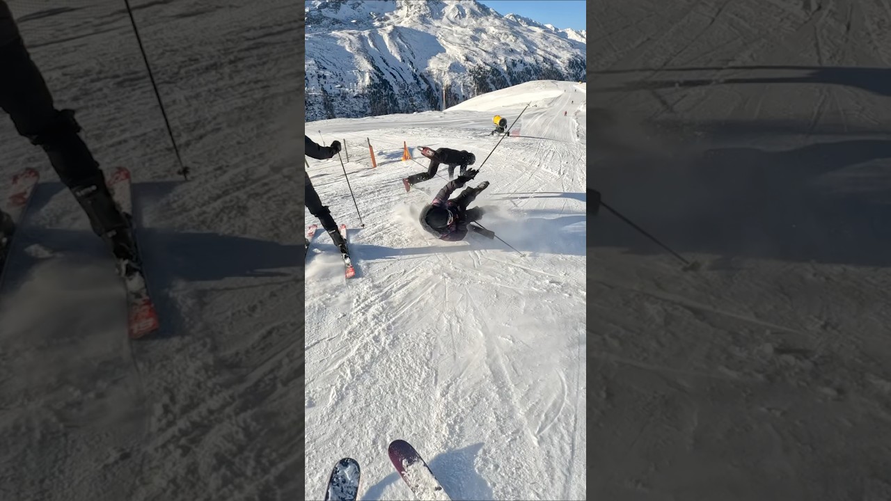 ЧТО, ЕСЛИ ОН ВРЕЗАЛ В ТВОЮ МАМУ НА ЛЫЖАХ? #skicrash