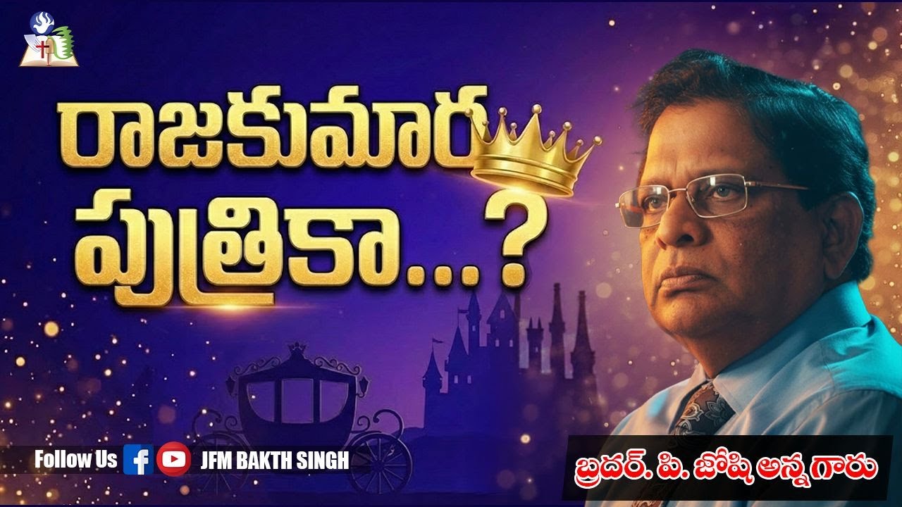 రాజకుమార పుత్రికా...?|Song of solomon|BIBLE SAMAYAM|BRO.P.JOSHIANNA|09-02-26|JFM