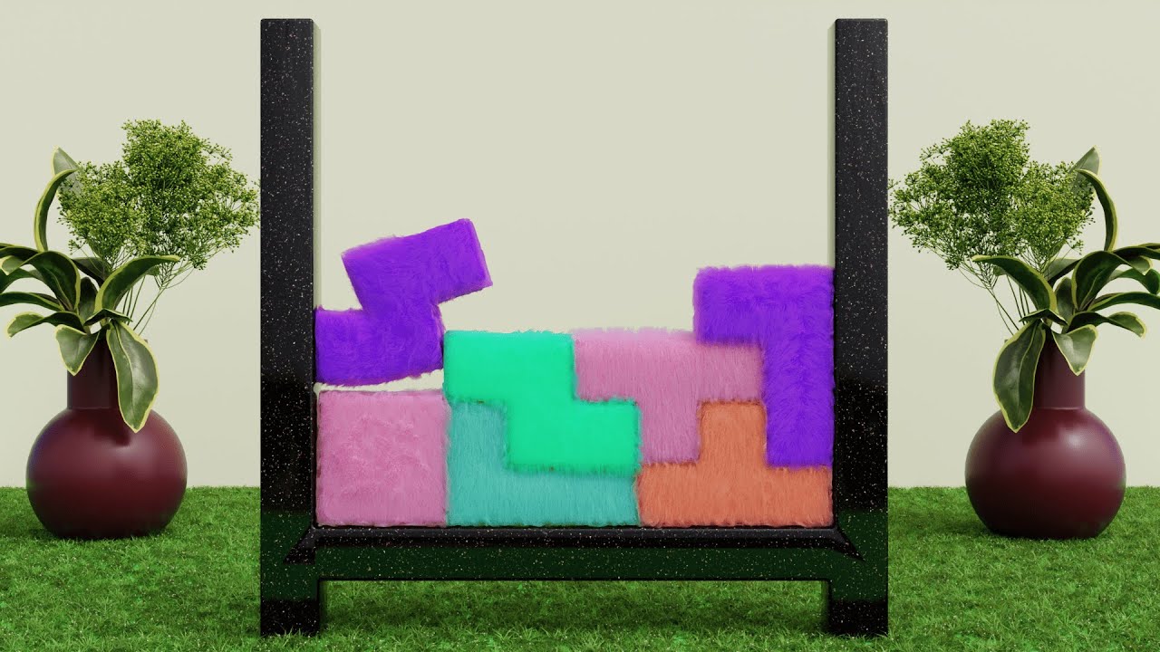 SoftBody Tetris -- V9 | Hair Version