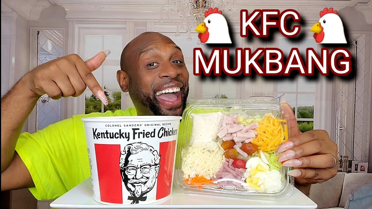 KFC CHICKEN & PUBLIX CHEF SALAD MUKBANG 먹방 ... EATING SHOW 먹방 ...