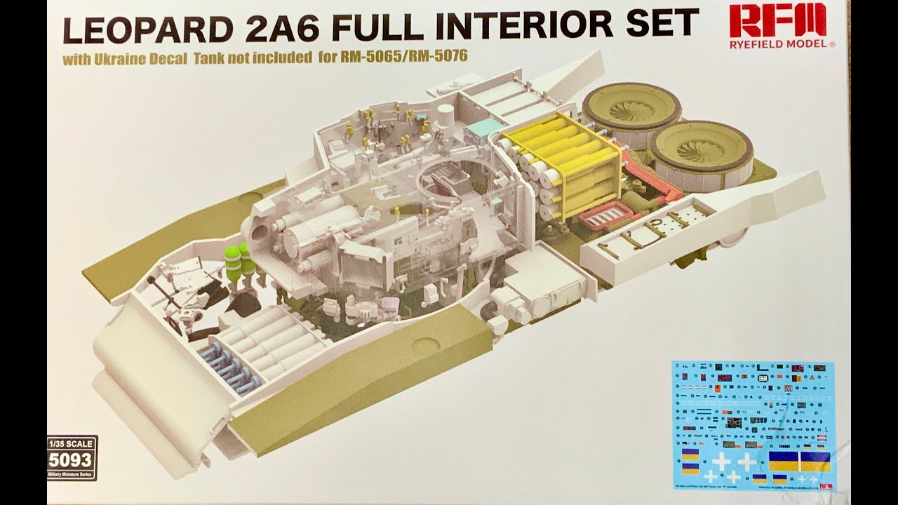 New Ryefield 1/35 Leopard 2A6 full interior set (5093)