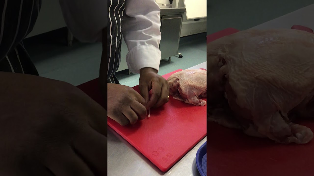 Portioning a whole chicken
