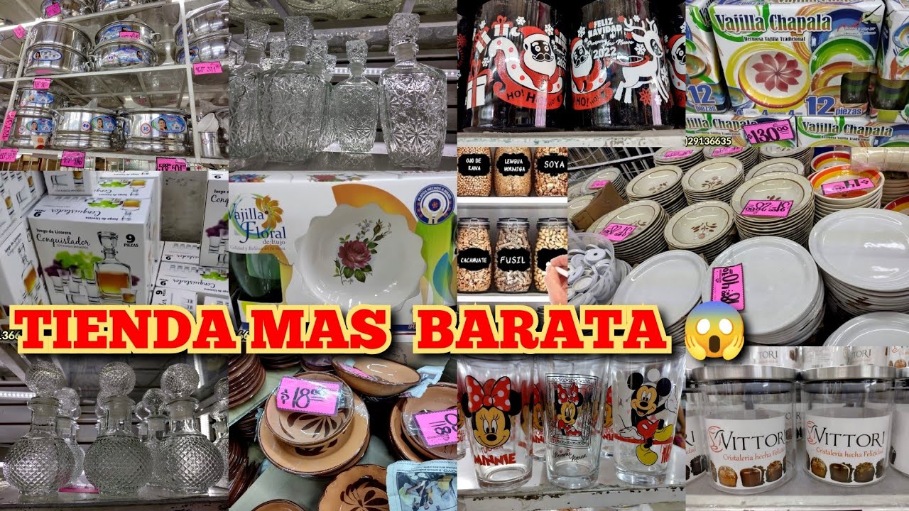 🤯 TIENDA MAS BARATA😱EN PLATOS, CRISTALERÍA, TEQUILEROS, VAJILLAS   VAPORERAS, Y MAS...