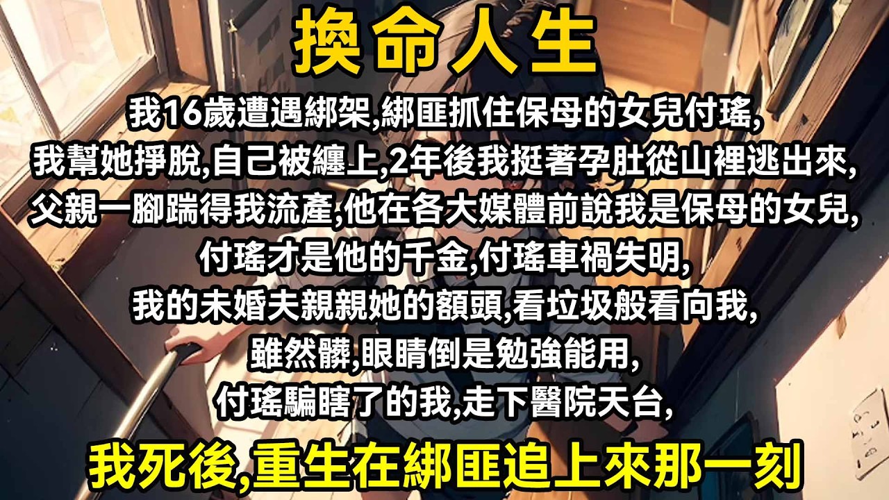 我16歲遭遇綁架，綁匪抓住保母的女兒付瑤，我幫她掙脫，自己被纏上，2年後我挺著孕肚從山裡逃出來，父親一腳踹得我流產，他在各大媒體前說我是保母的女兒，付瑤才是他的千金，付瑤車禍失明，我未婚夫親親她的額頭