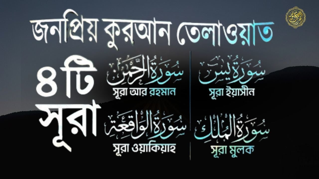 সূরা আর রহমান, সূরা ইয়াসিন, সূরা ওয়াকিয়া, সূরা মুলক-  Best Quran Recitation by Zain Abu KAUTSAR