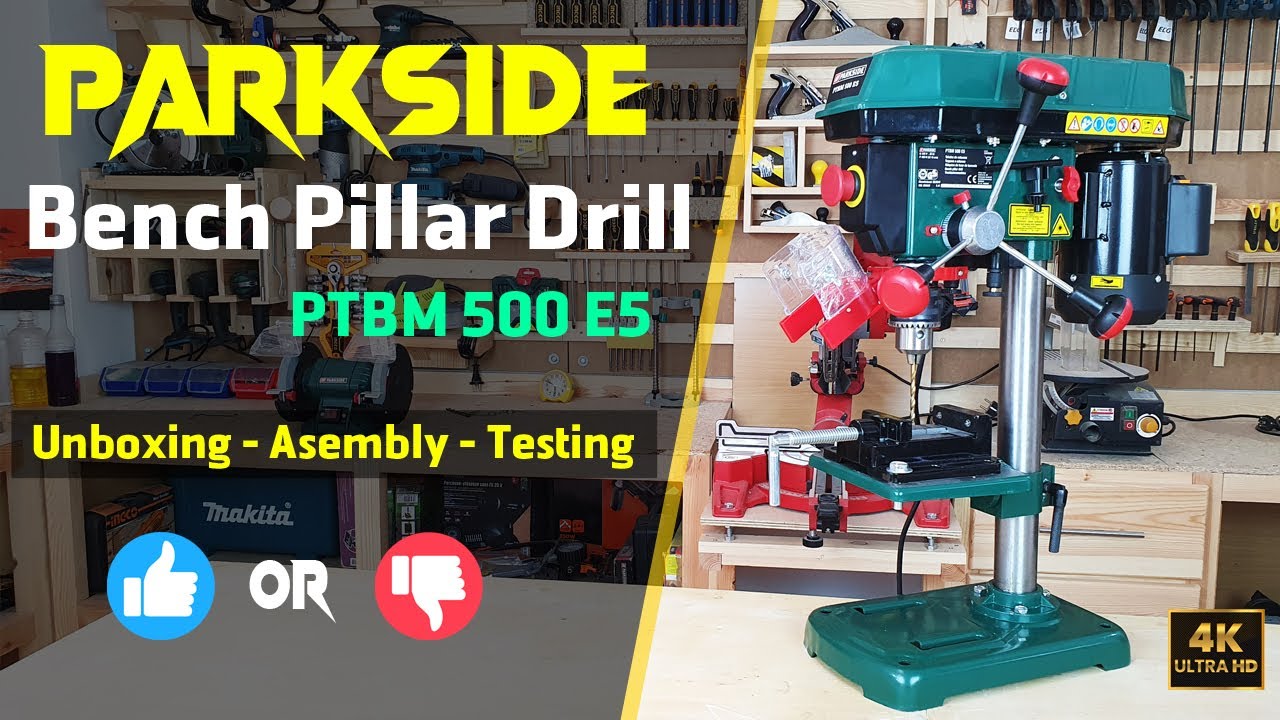 Parkside Bench Pillar Drill PTBM 500 E5 Review – Unboxing, Assembly & Test | Is It Worth Buying ?