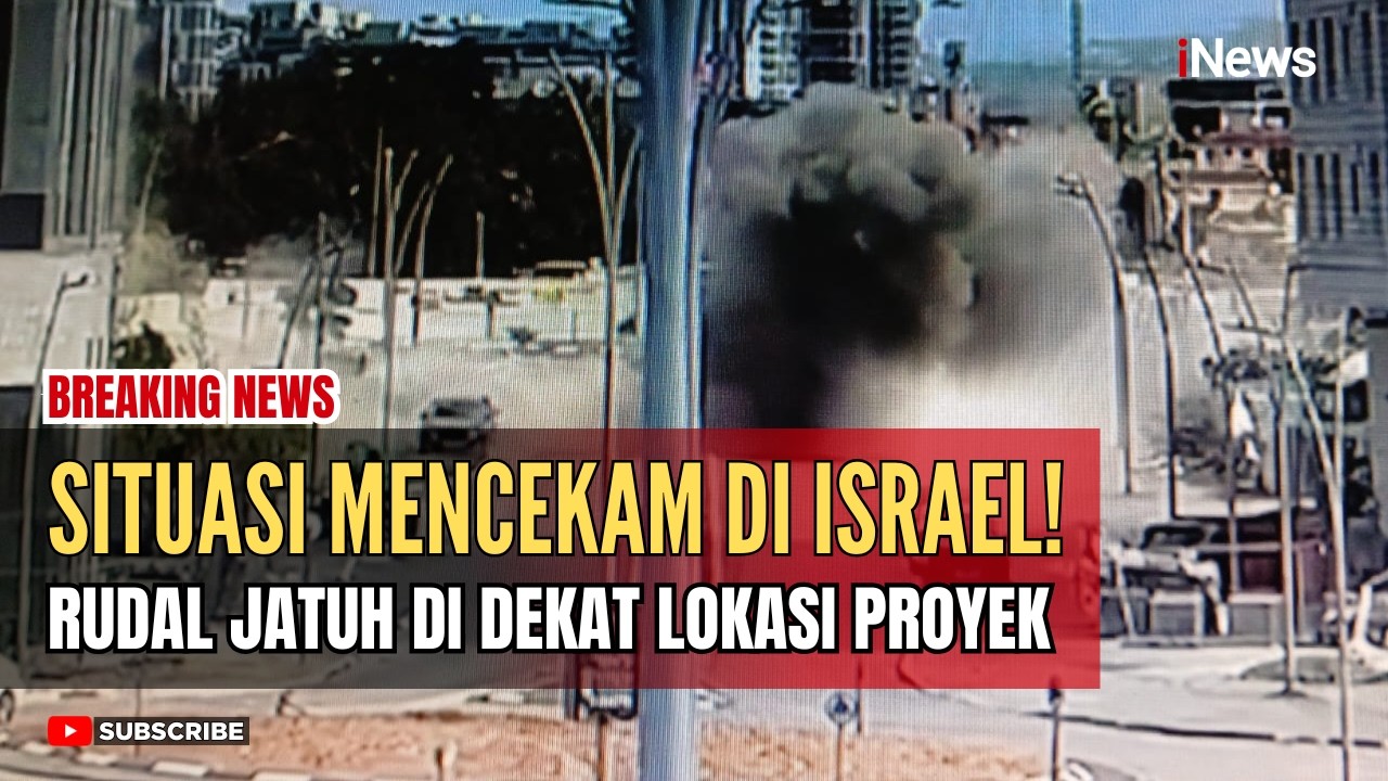MENCEKAM! CCTV Rekam Detik detik Rudal Hantam Area Konstruksi di Israel