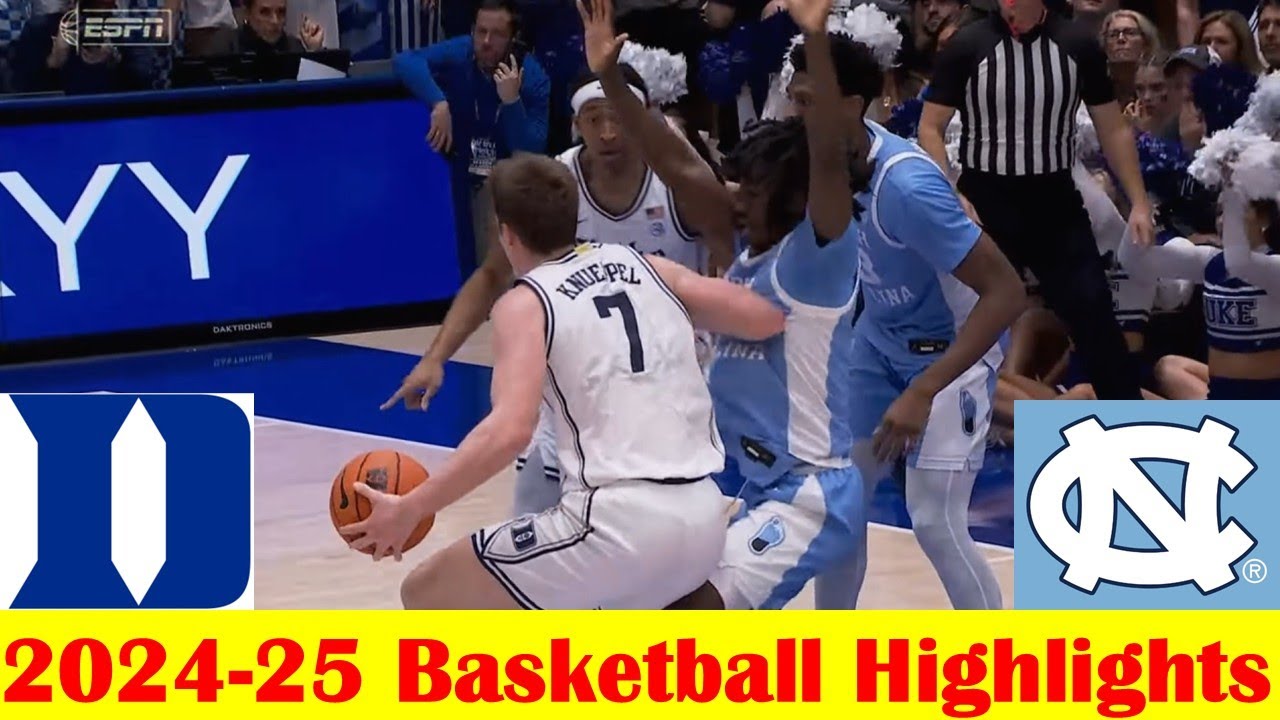 North Carolina vs #2 Duke Basketball Game Highlights 2 1 2025