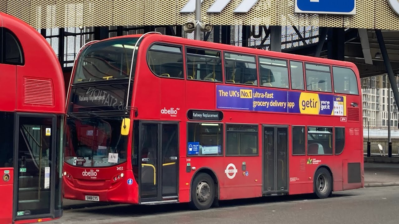 FRV. Abellio London TFL Rail RRP UL16 Romford Station to Stratford City. Enviro400h 2432 (SN61 CYS)