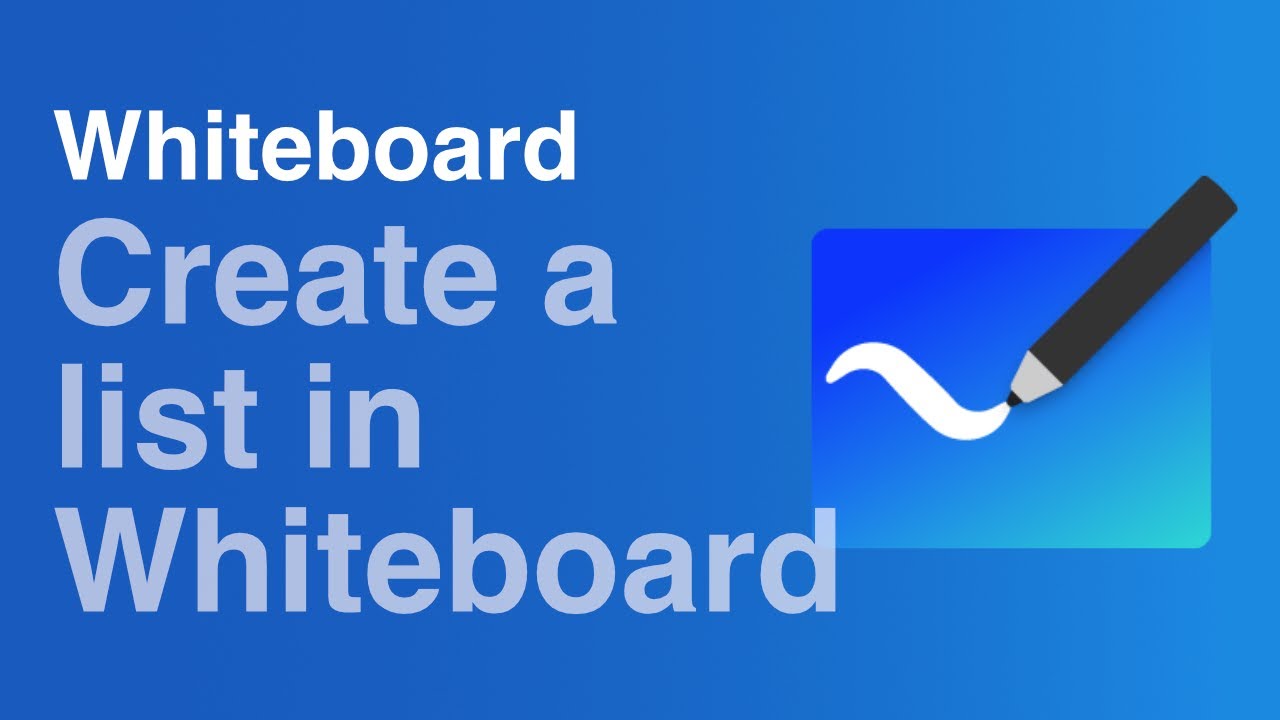 Создайте список в Microsoft Whiteboard