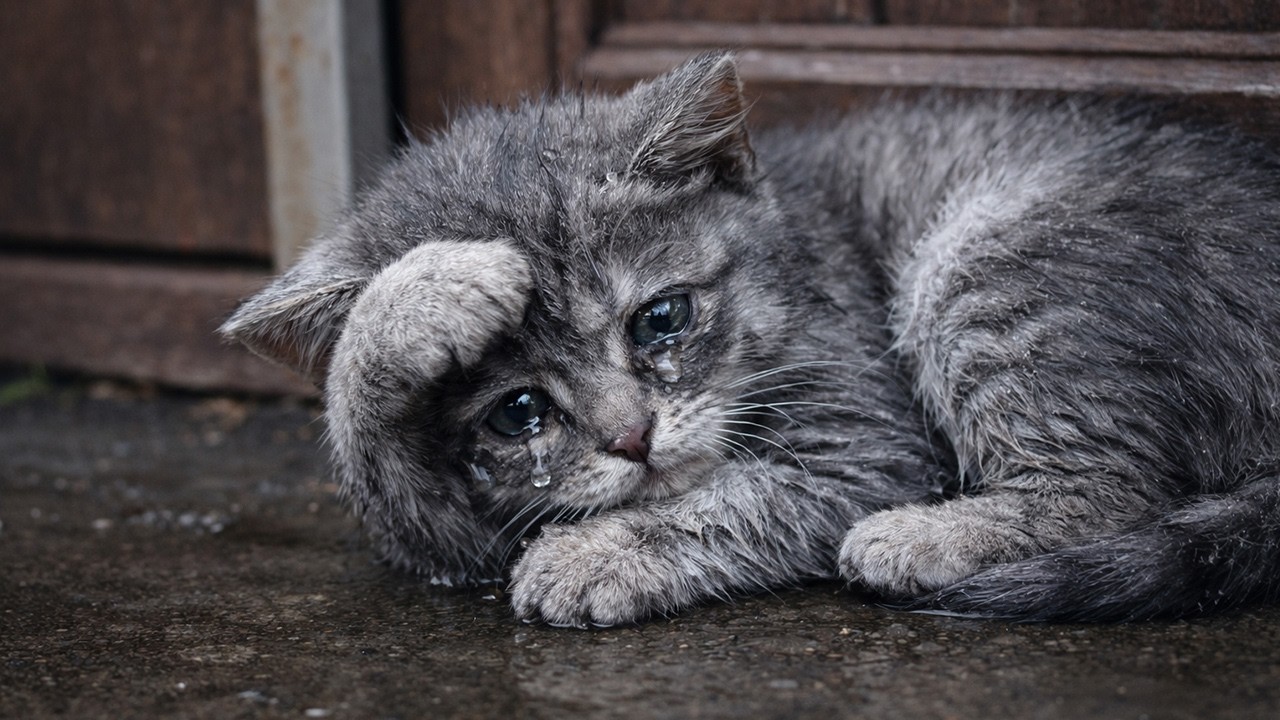 Кошку бросили за забор и скрылись... Она кричала всю ночь — утром затихла, силы кончились