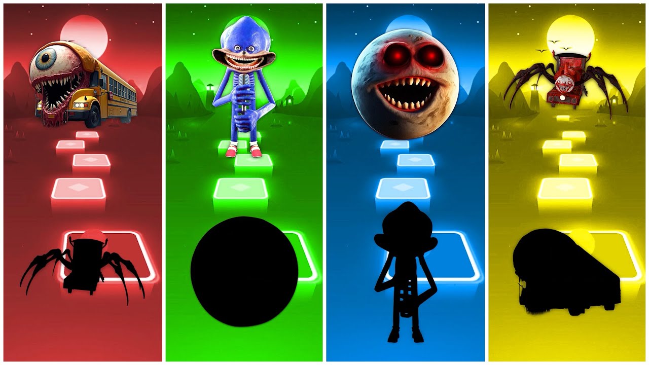 Eater Bus 🆚 Shin Sonic 🆚 Lunar Moon 🆚 Choo Choo Charles | Coffin Dance cover!