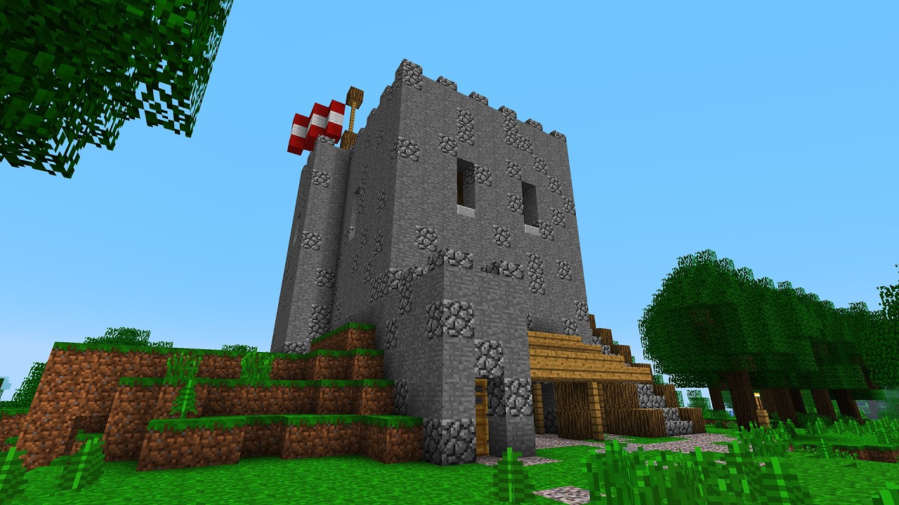 i built a medieval keep in beta minecraft - mini world update