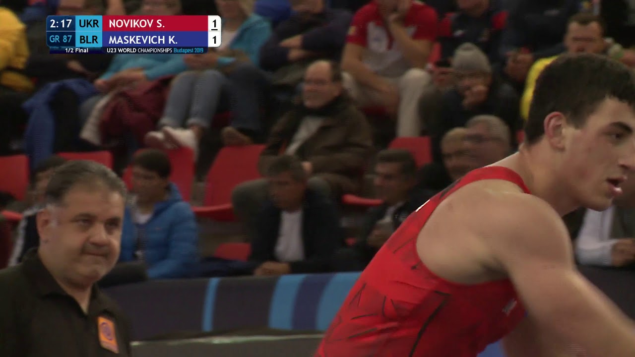 1/2 GR - 87 kg: S. NOVIKOV (UKR) v. K. MASKEVICH (BLR)