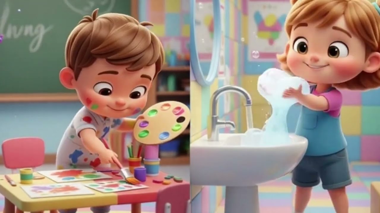 Clean Clean Hand Wash Song for Kids | Nazzy’s World   🌈✨🎉🎊