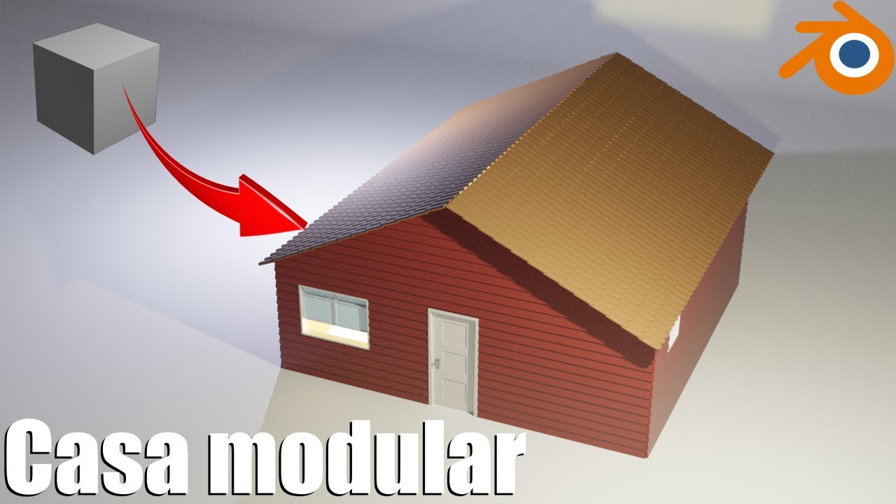 Modelando uma CASA MODULAR em low poly no Blender