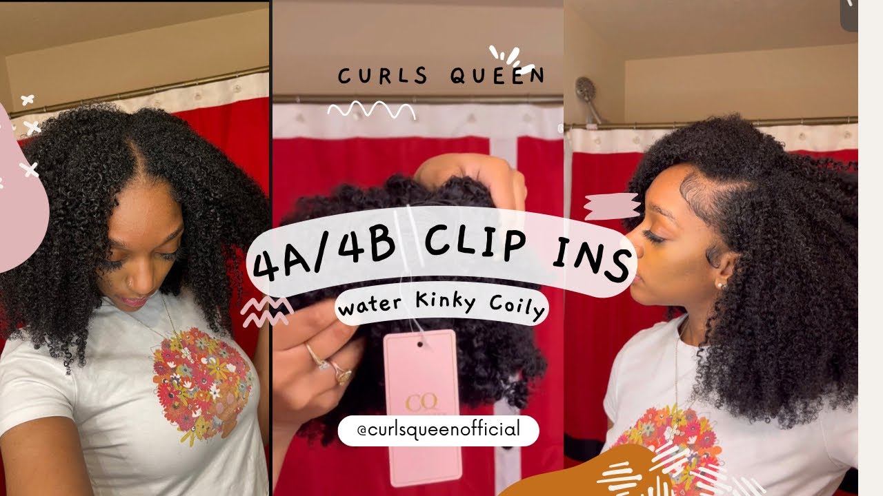 ✨ HOW I BLEND MY 4A/4B HAIR USING CURLS QUEEN WATER KINKY COILY CLIP IN EXTENTIONS 💕