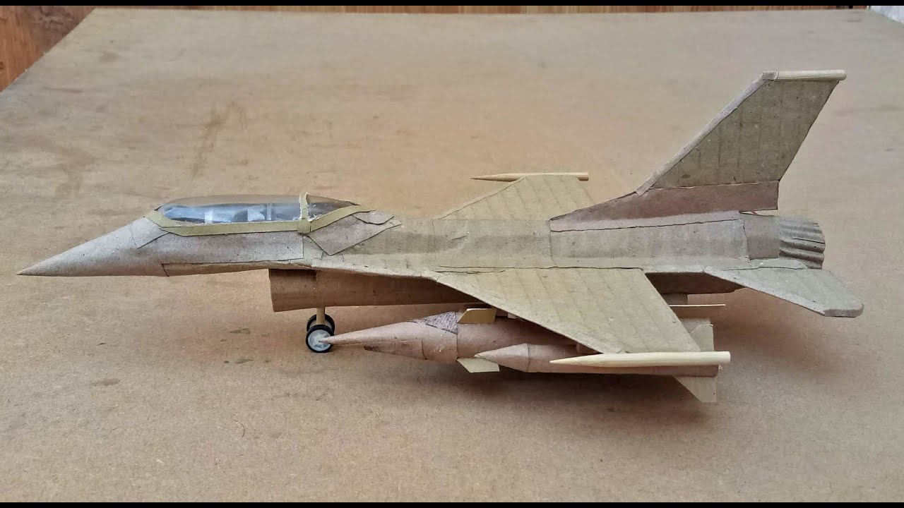 How to make Cardboard Plane F-16 || Simple Easy Project F16