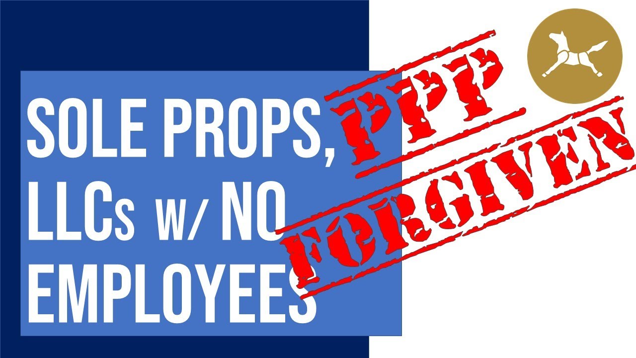 PPP FORGIVENESS for Sole Props and single member LLCs with No Employees
