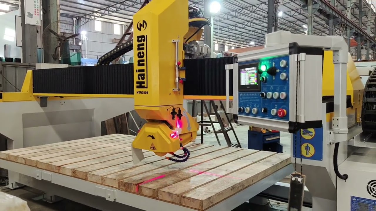 4axis bridge saw machine testing demo