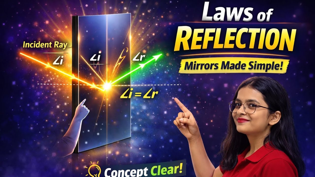 Laws of reflection class 10th chapter 10 light -  by Hrishika ma'am 