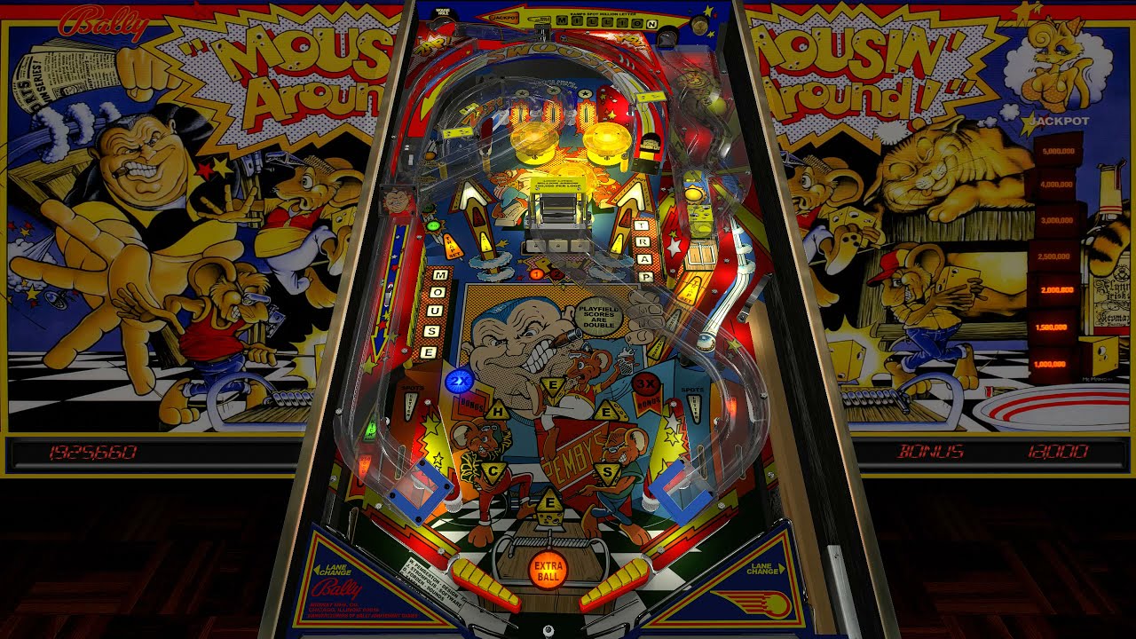 Visual Pinball X - Mousin' Around (Bally 1989) - Uncle Paulie - Cheese bonus and Jackpot!