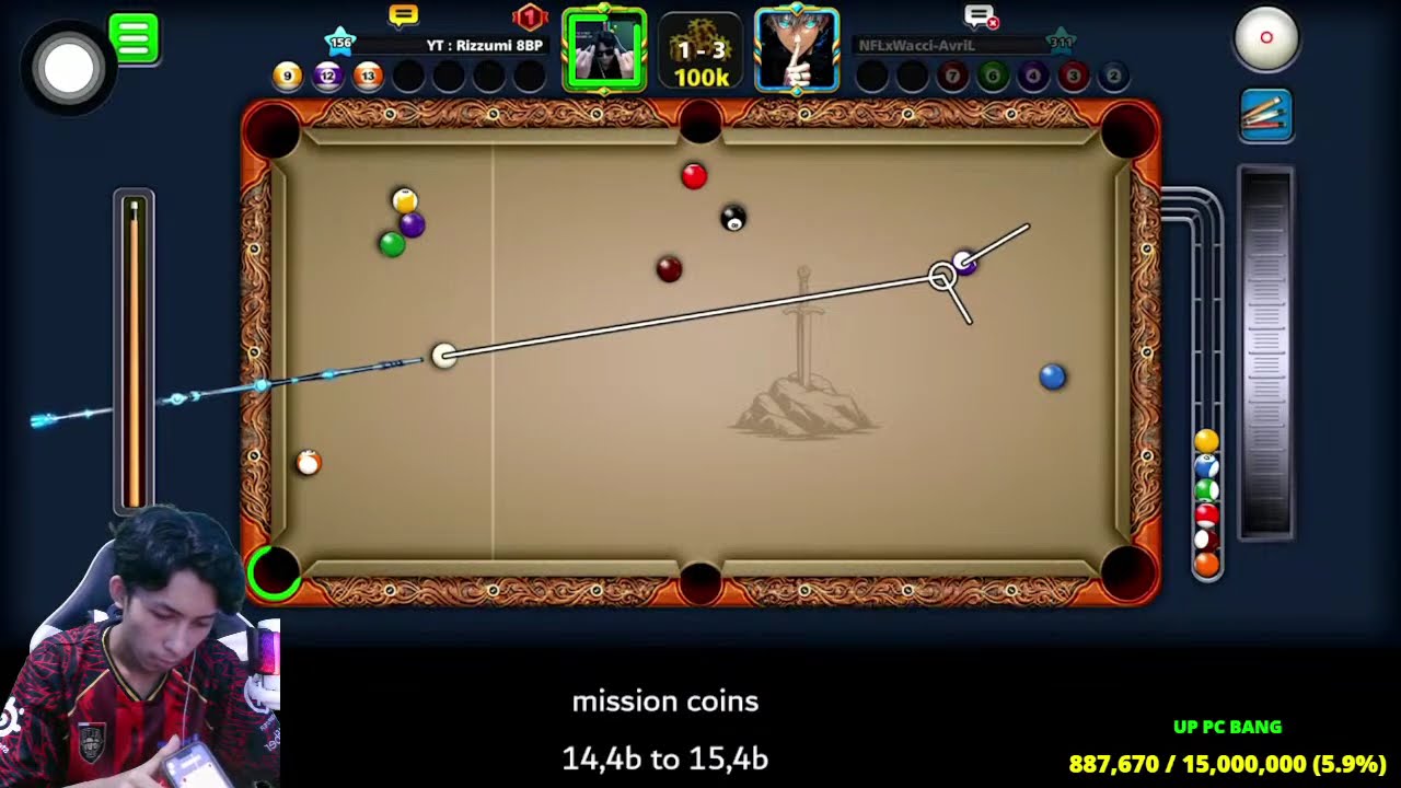 8 BallPool 0 Coins to 1B😎