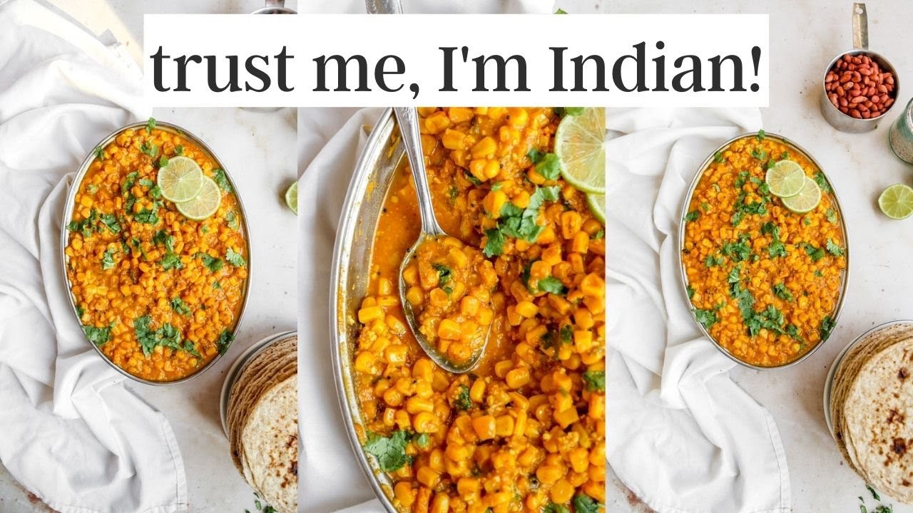 INDIAN SWEETCORN + PEANUT CURRY  (vegan, gluten free, refined sugar free)  | Cooking with Parita