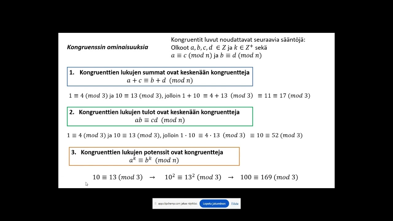 Kongruenssi Maa11