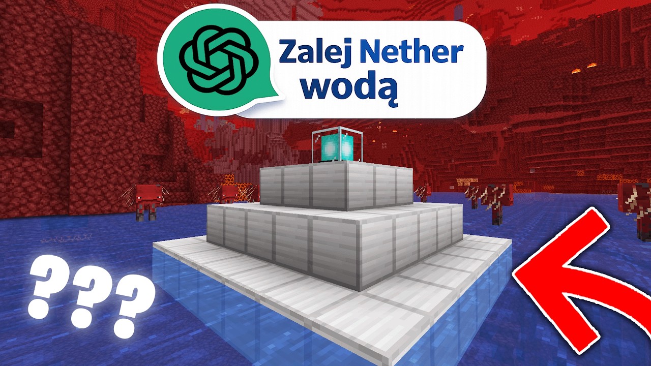 Minecraft, ale SZTUCZNA INTELIGENCJA decyduje o MOJEJ grze