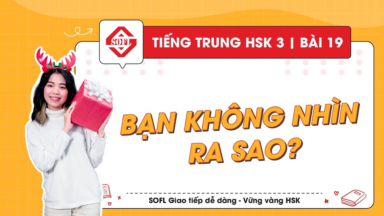 HSK 3 : Bài 19 : Bạn không nhìn ra sao | Từ mới, ngữ pháp, luyện tập.
