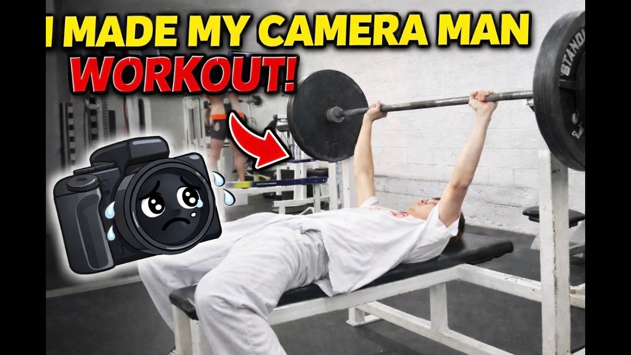 I BROUGHT MY CAMERA MAN TO THE GYM (I made uncle travis work)