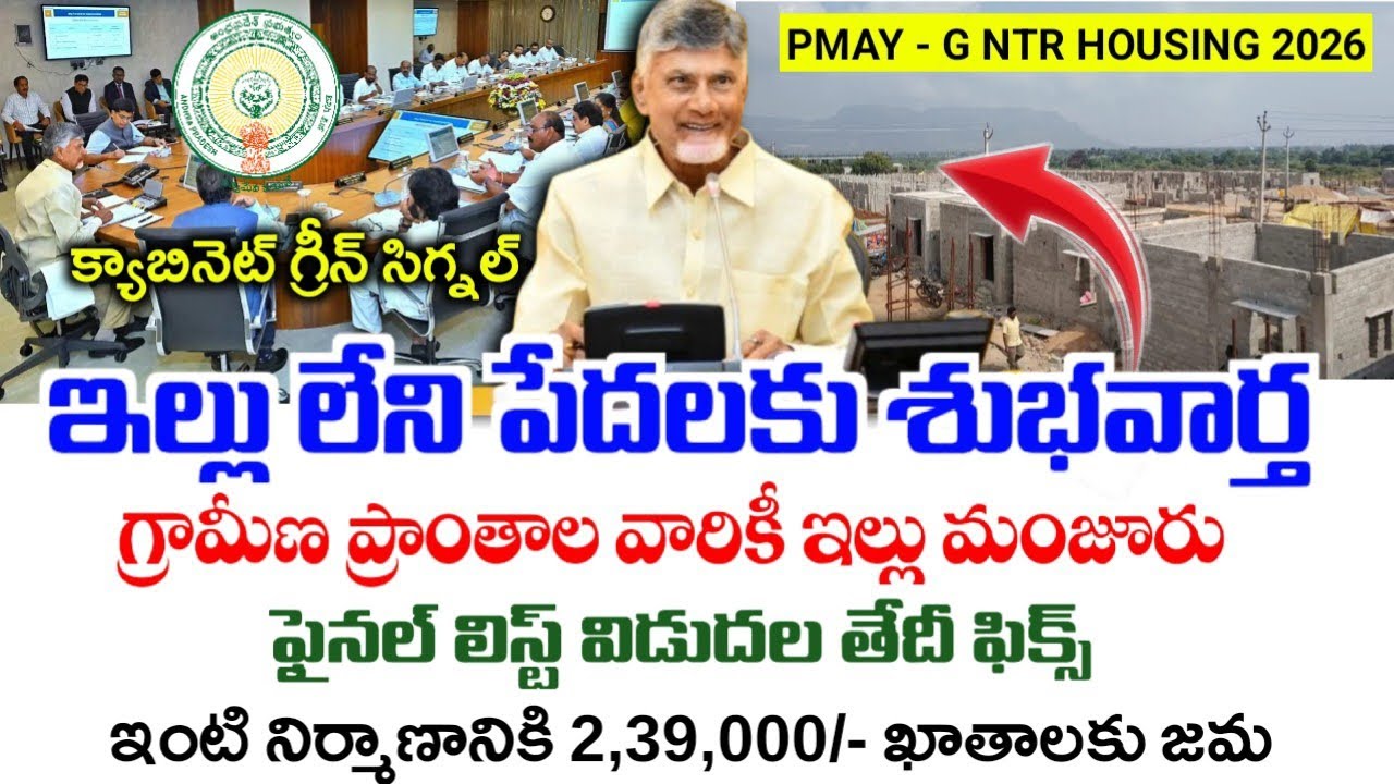 ఏపీలో ఇల్లు లేని పేదలకు శుభవార్త|PMAY - G 2.O Final List 2026|PMAY - G NTR Housing Scheme Final list