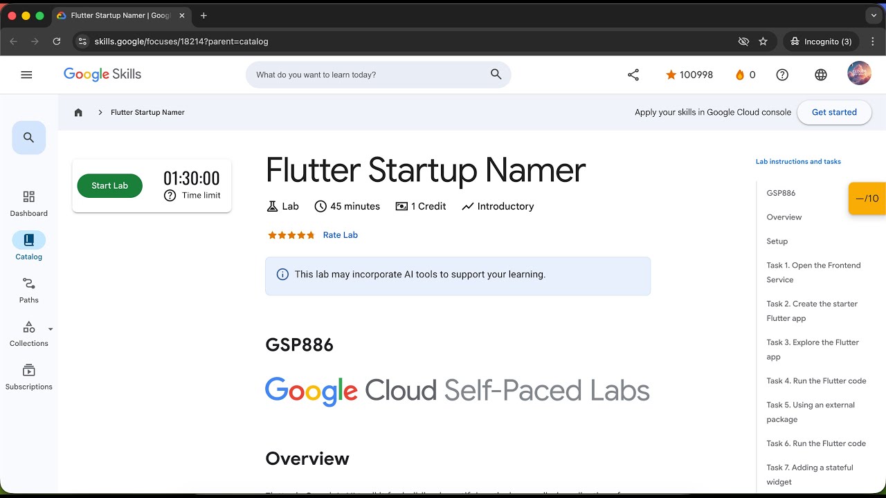 Flutter Startup Namer | GSP886