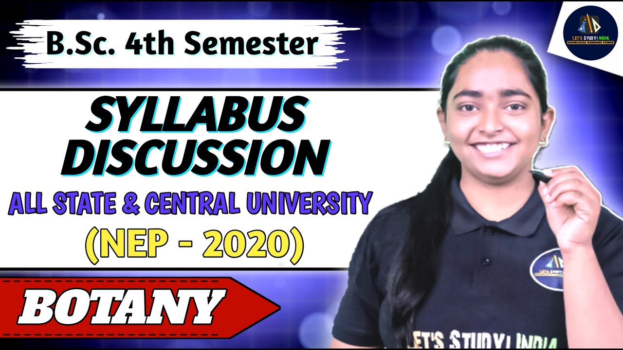 Botany Syllabus 2025 | B.Sc. 4th Semester Botany new Syllabus 2025 | #letsstudyindia