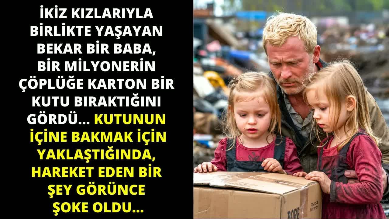İkiz babası, bir milyonerin çöplüğe kutu bıraktığını gördü... yaklaştığında şok oldu...