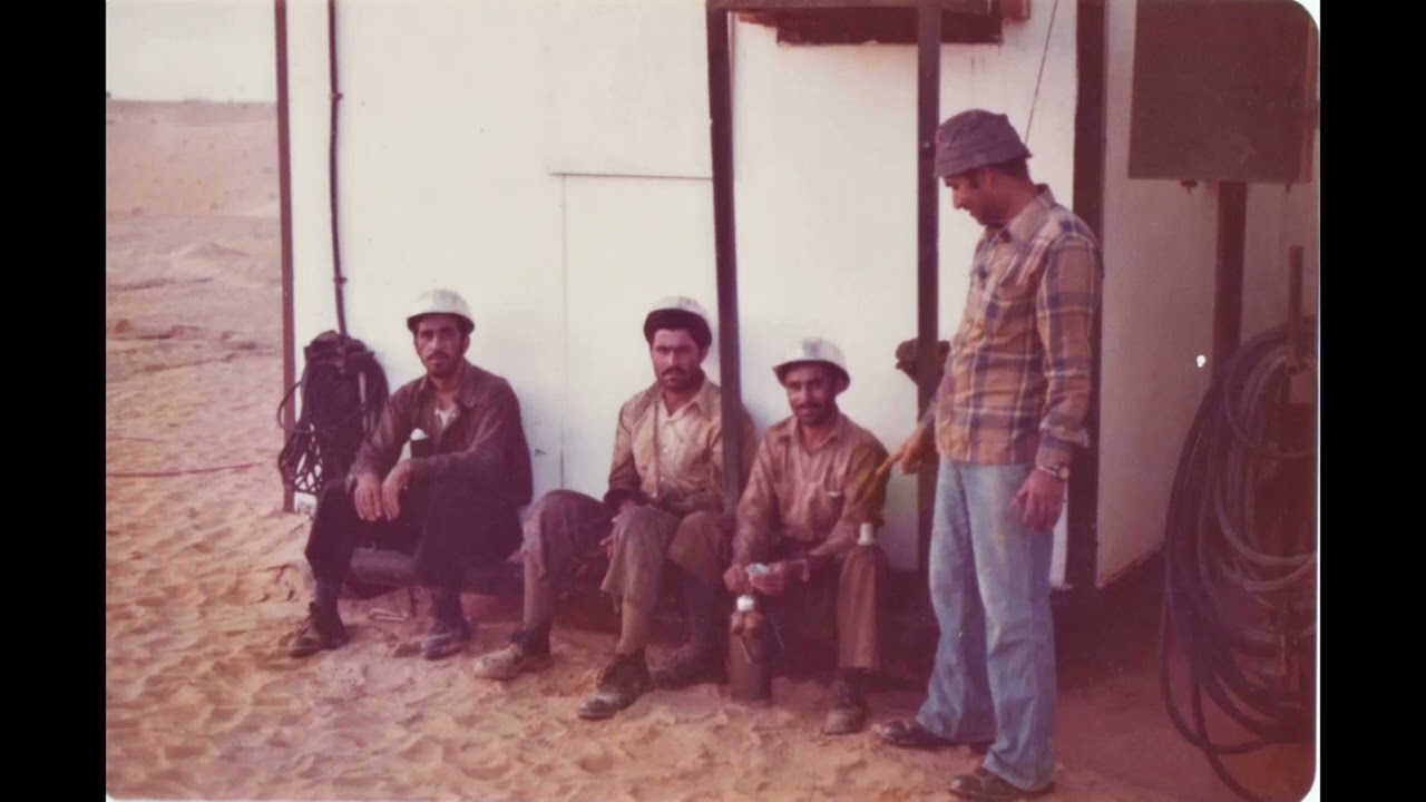 Oil field rigs. Geoprosco 1980. Abu Dhabi. Asab Field