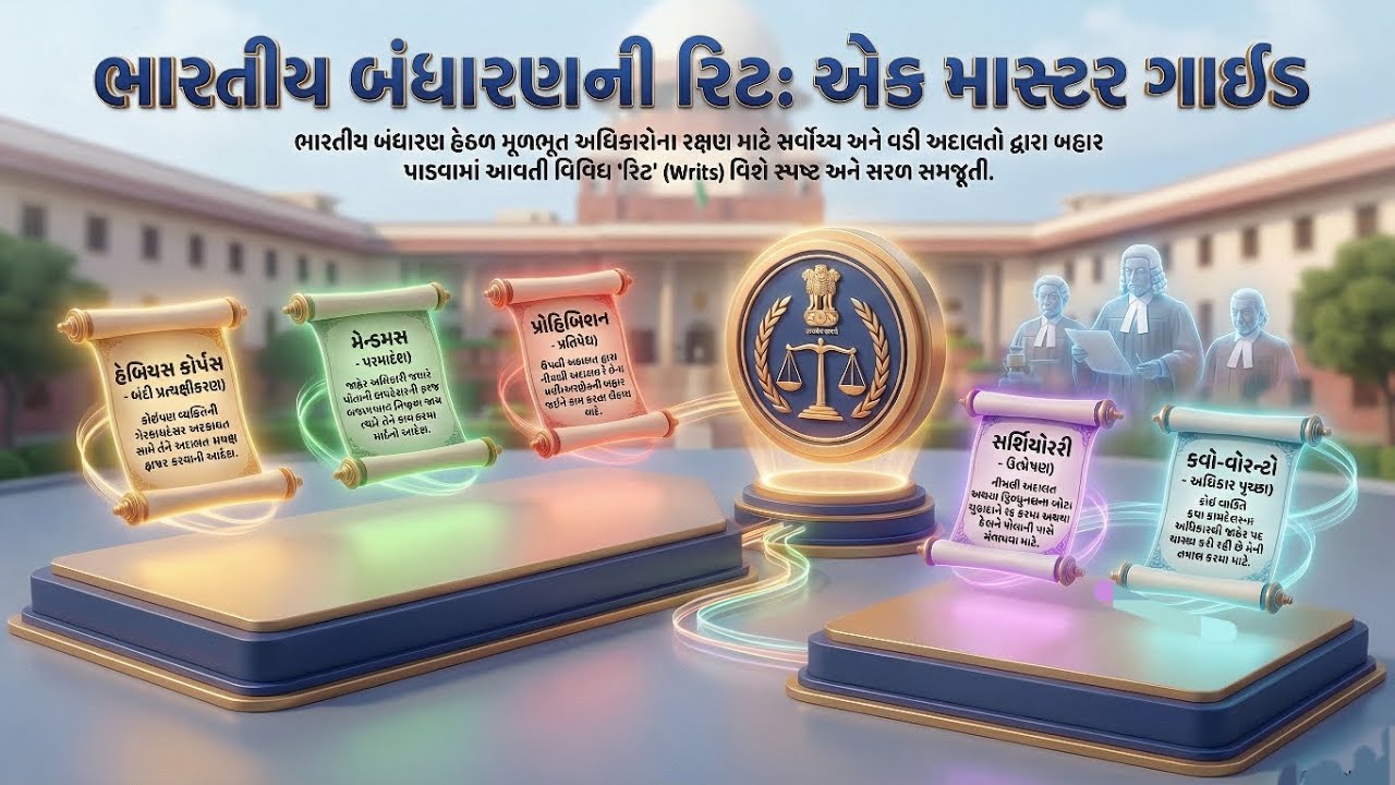 || ભારતીય બંધારણ ની રિટ - એક માસ્ટર ગાઈડ|| Rajdrik Education ||