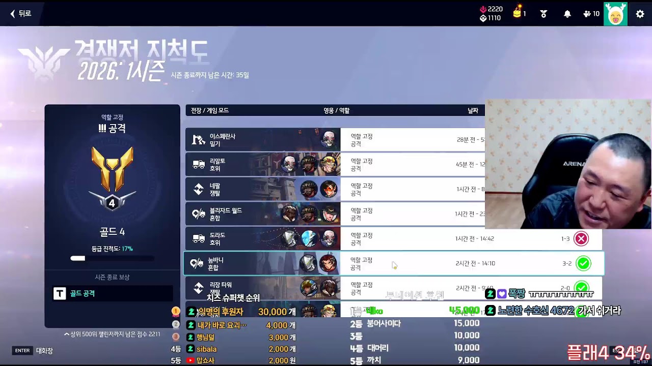 골3 형님들 조금만 기다리십쇼잉  #오버워치 #overwatch