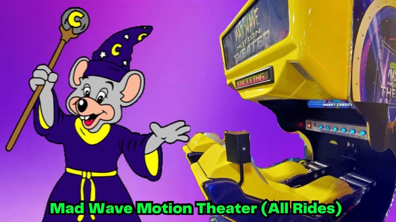 Chuck E Cheese Mad Wave Motion Theater (All Rides)