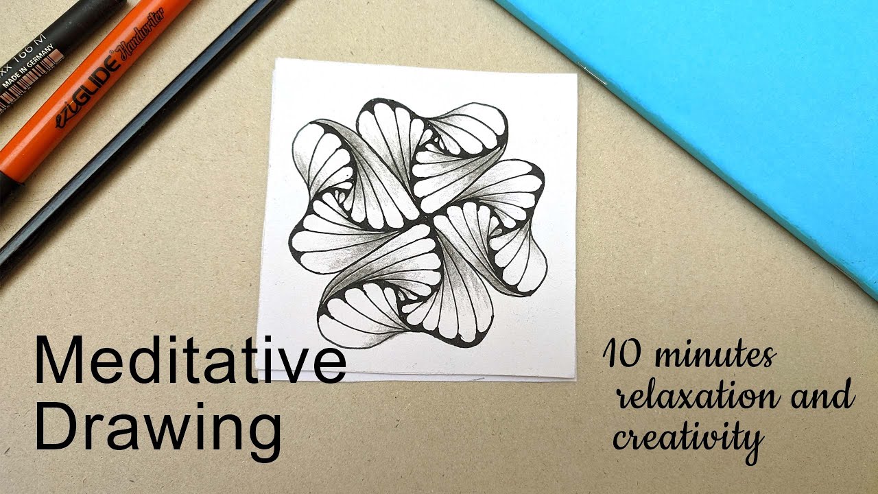 Meditative drawing. 10 minutes of relaxation and creativity. @miraluneworkshop