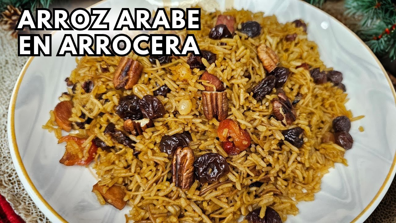 Como hacer Arroz Árabe en olla arrocera | Arroz árabe para navidad