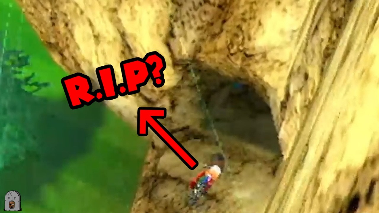 Pushing Miis Off Cliffs for Cycling Stamps in Wii Sports Resort