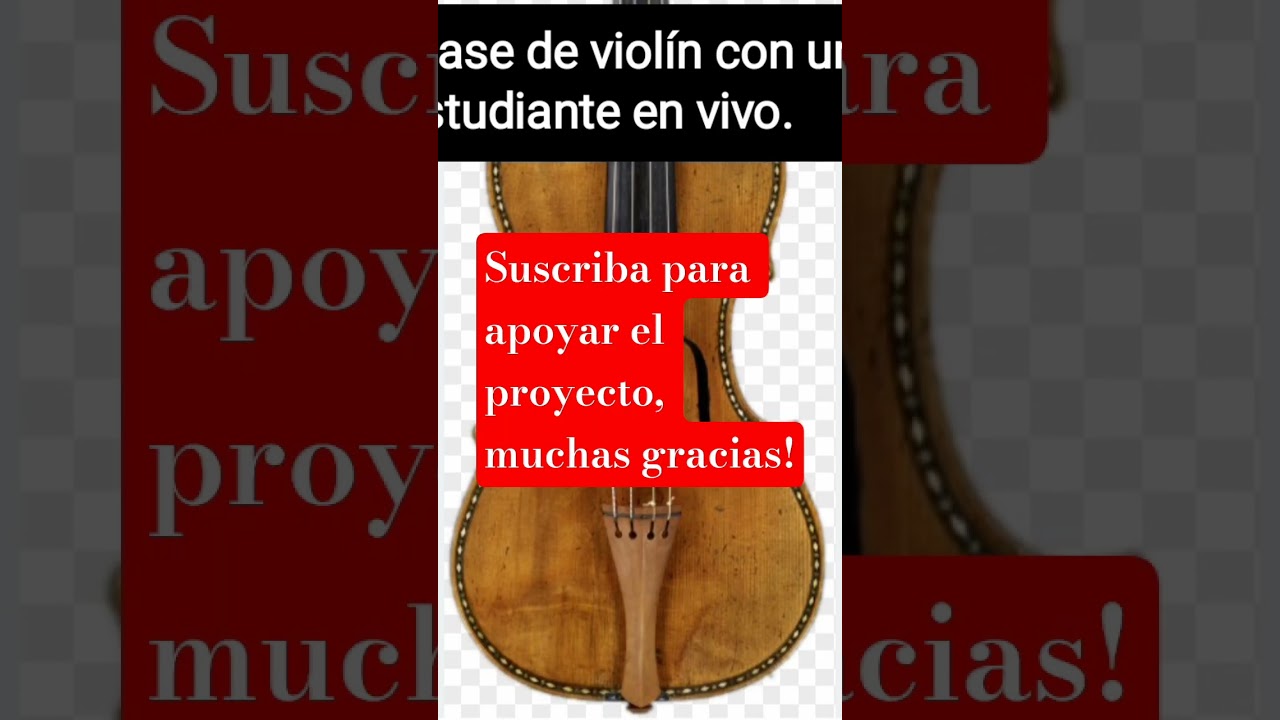 Clase de viol&iacute;n con un estudiante en vivo