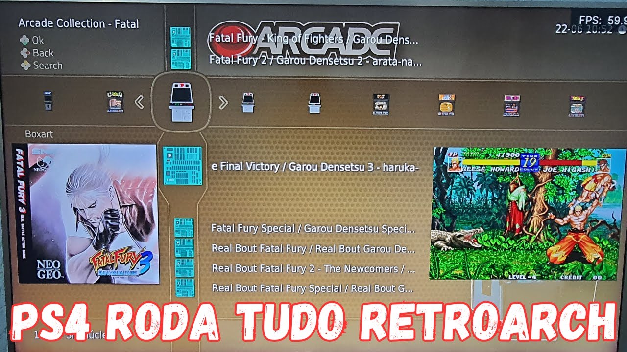 PS4 emulação Total RODA TUDO (retroarch , arcade , fliperama , PS1 , PS2 , Neo Geo , Mega Drive)
