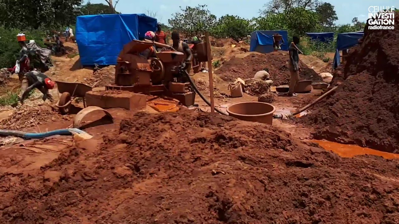 Orpaillage sauvage en Guinée, autour des mines
