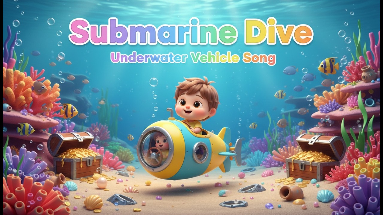 Submarine Dive — Underwater Vehicle Song – Nursery Rhyme, Underwater Adventure, and Playful Learning