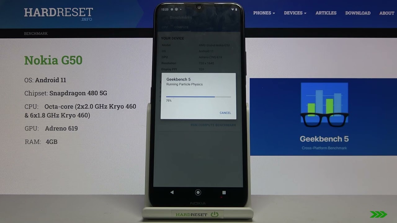 Performance Test of Nokia G50 5G - Geekbench 5 OpenCL Benchmark Test Results