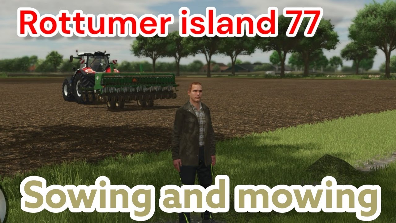 Rottumer island 77 Selling Wool | Mowing and sowing a new field | fs25 |