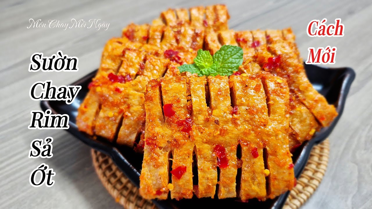SƯỜN CHAY CHIÊN SẢ ỚT CÁCH MỚI - Mẹo Giúp Sườn GIÒN LÂU| Món Chay Mỗi Ngày| Vegetarian